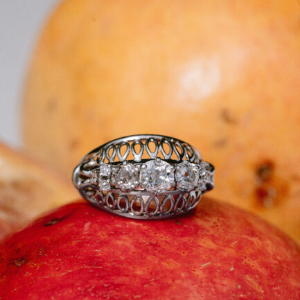 ANILLO AÑOS 50 DE ORO, PLATINO Y DIAMANTES